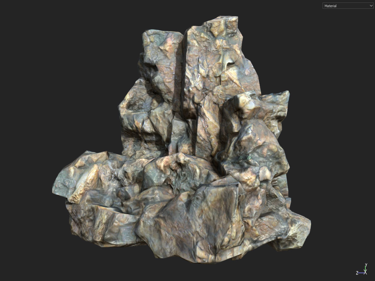 Low poly smooth blocky 1 Low-poly 3D model_14