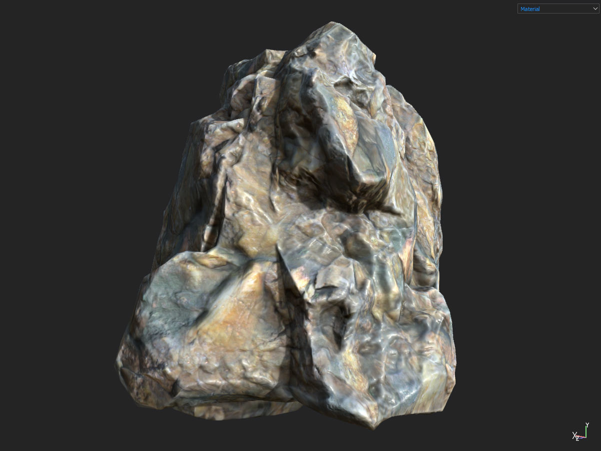 Low poly smooth blocky 1 Low-poly 3D model_8