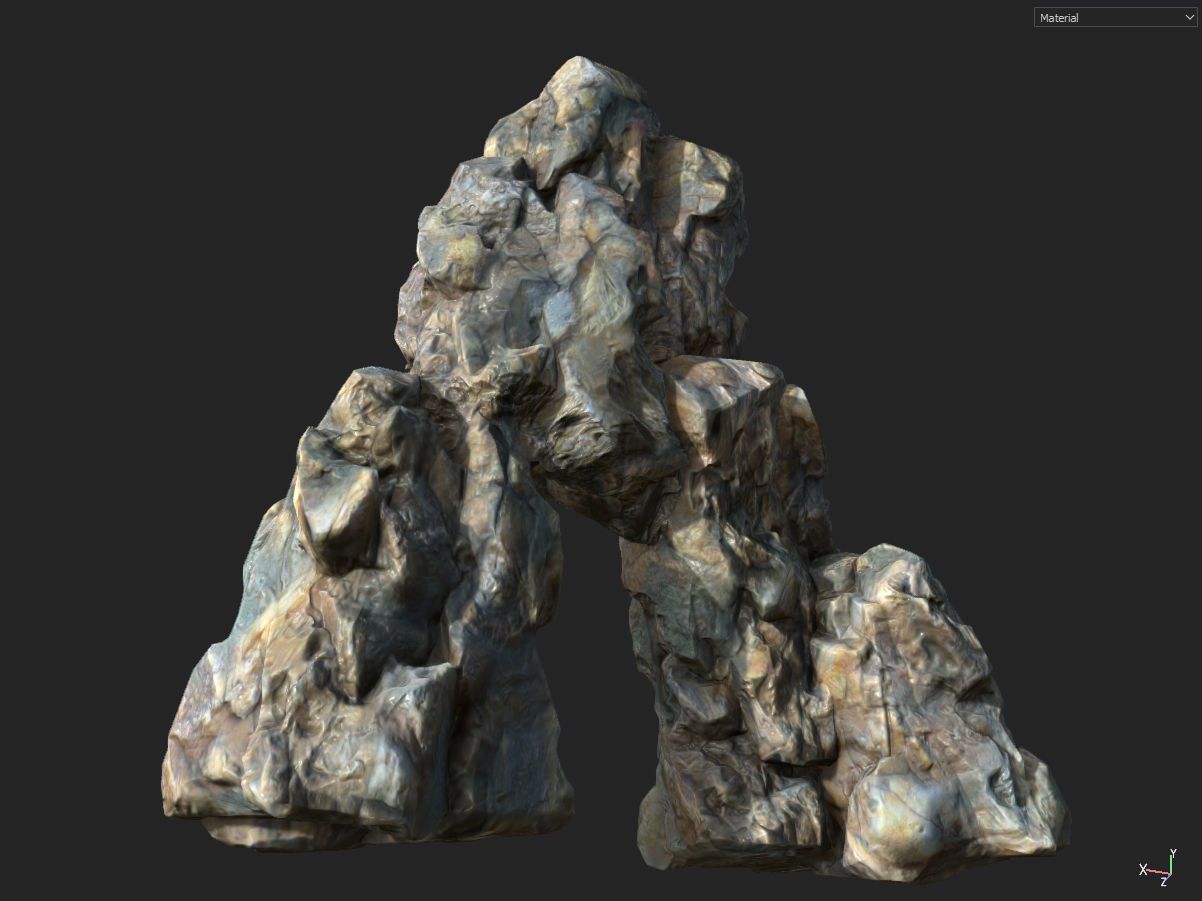 Low poly smooth blocky 1 Low-poly 3D model_20