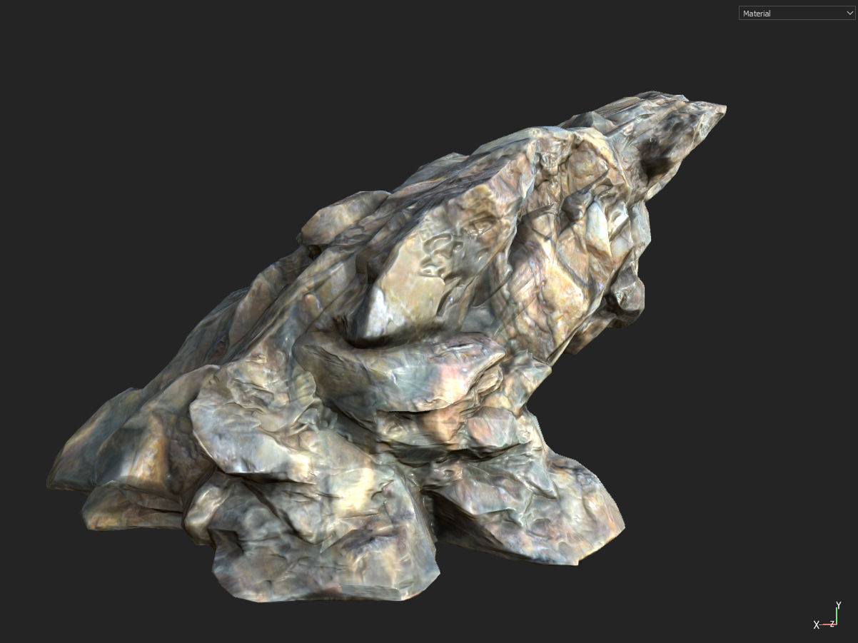 Low poly smooth blocky 1 Low-poly 3D model_30