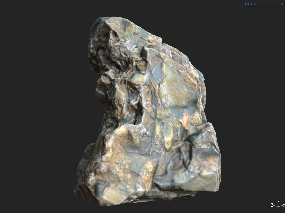 Low poly smooth blocky 1 Low-poly 3D model_7