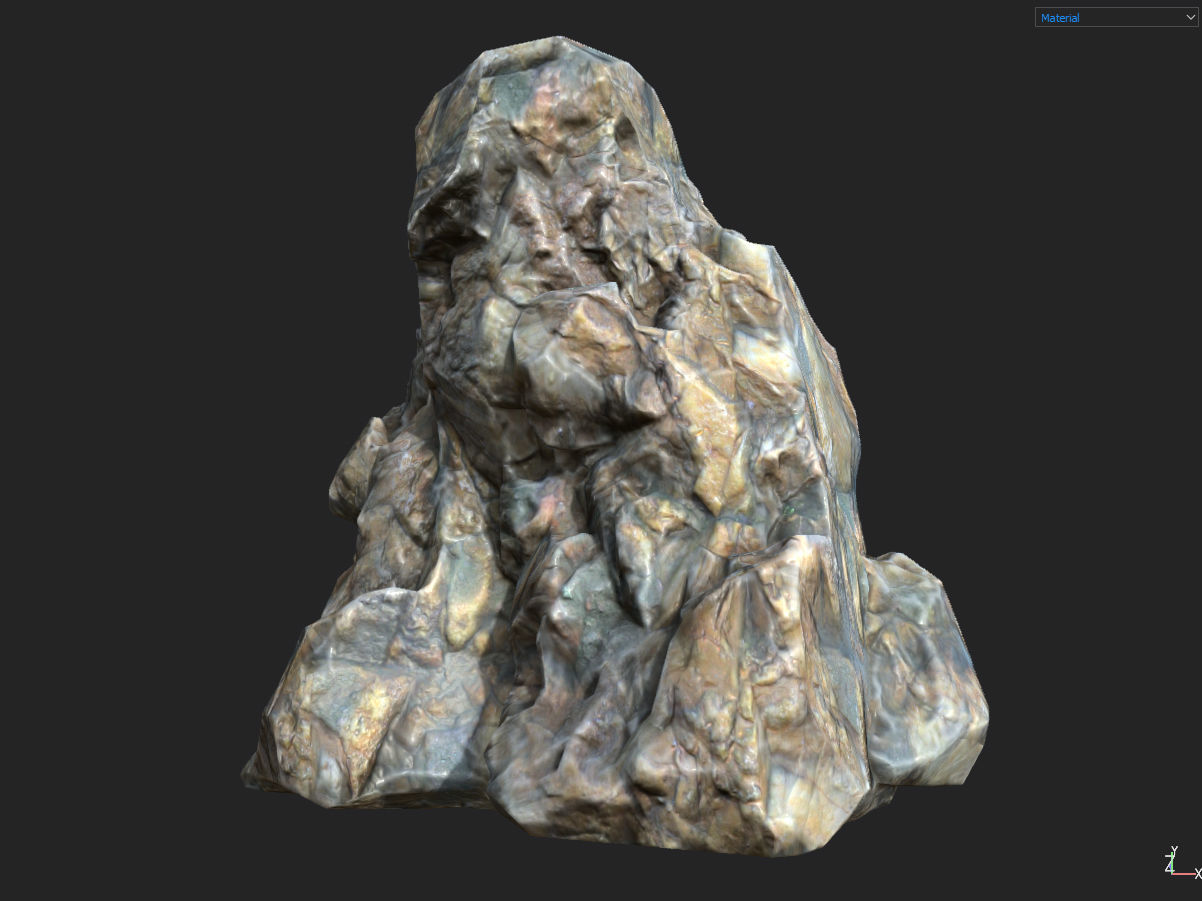 Low poly smooth blocky 1 Low-poly 3D model_6