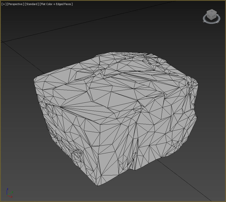 Low poly Sharp Rock Block 191219 Low-poly 3D model_21