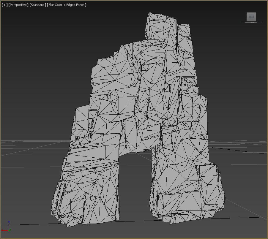 Low poly Sharp Rock Block 191219 Low-poly 3D model_37