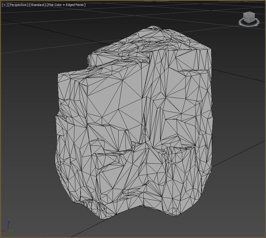 Low poly Sharp Rock Block 191219 Low-poly 3D model_25