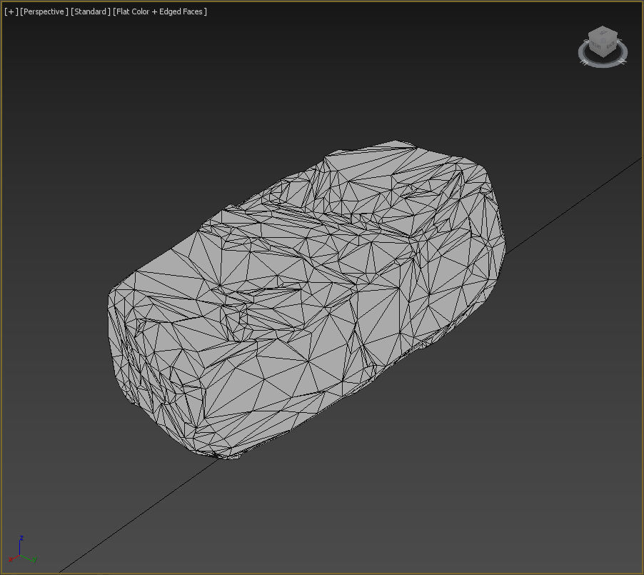 Low poly Sharp Rock Block 191219 Low-poly 3D model_5