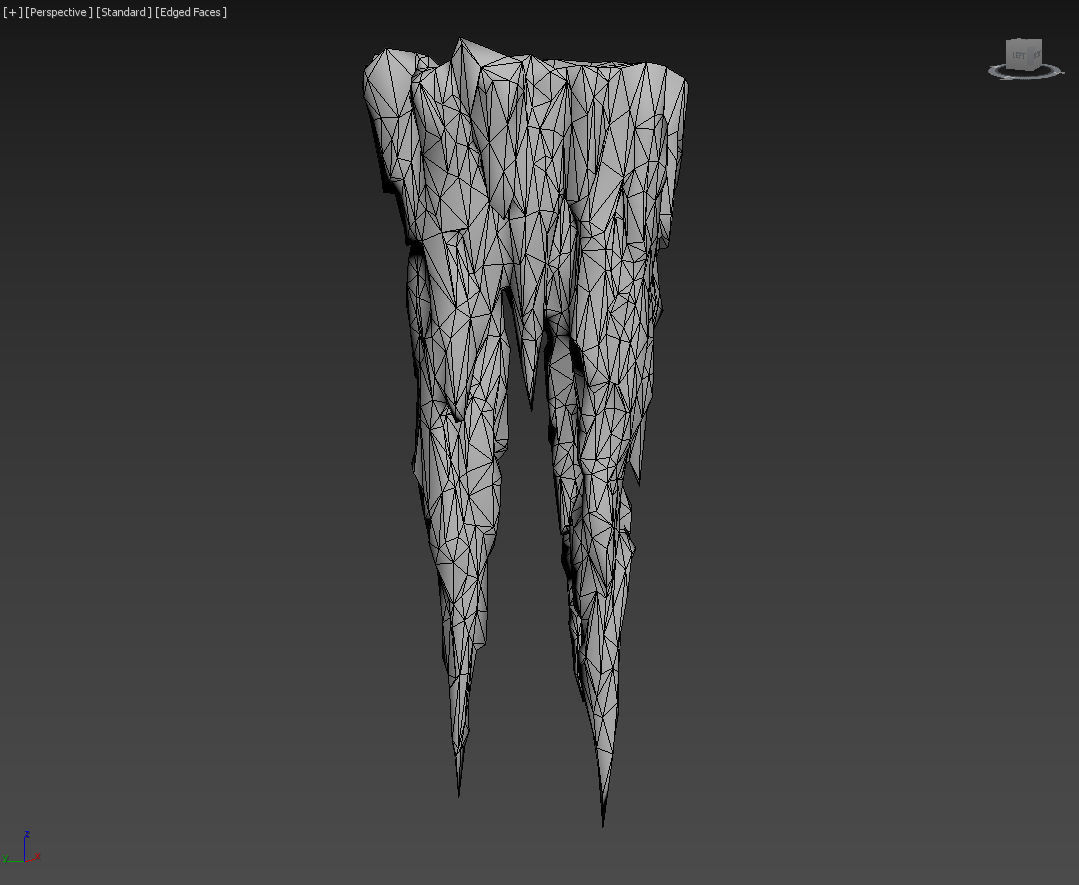 Low poly Sharp Ice Column Low-poly 3D model_37