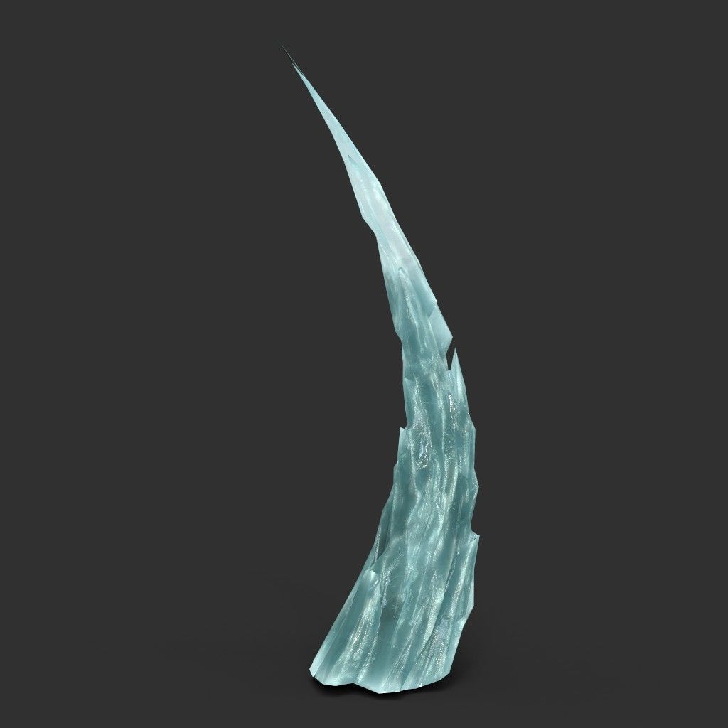 Low poly Sharp Ice Column Low-poly 3D model_58