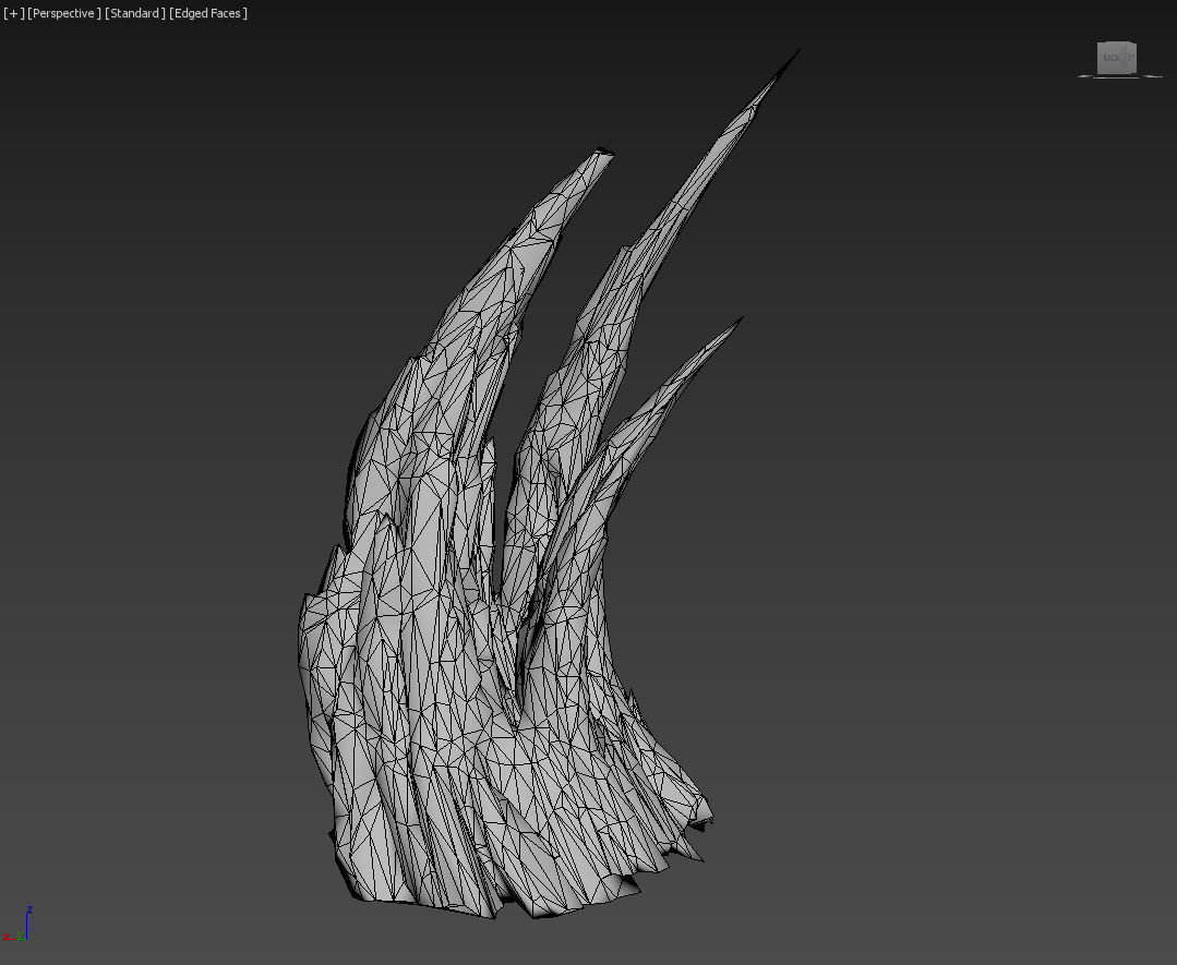 Low poly Sharp Ice Column Low-poly 3D model_9