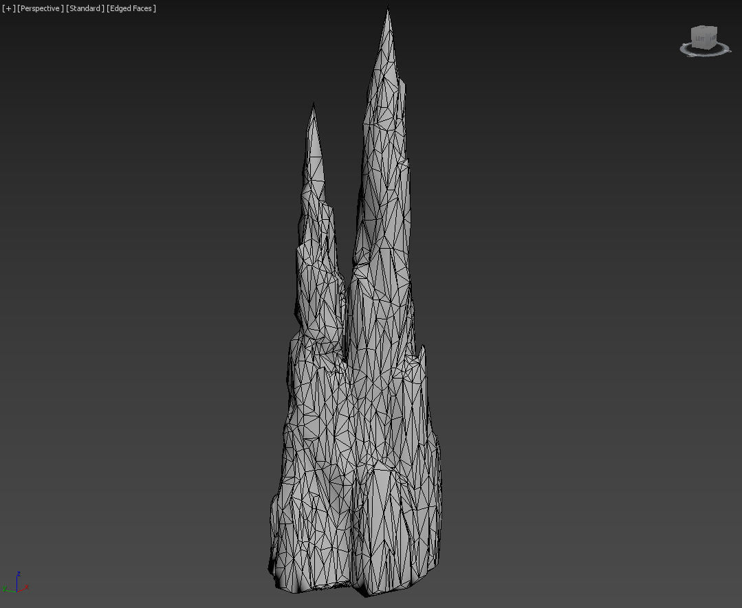 Low poly Sharp Ice Column Low-poly 3D model_17