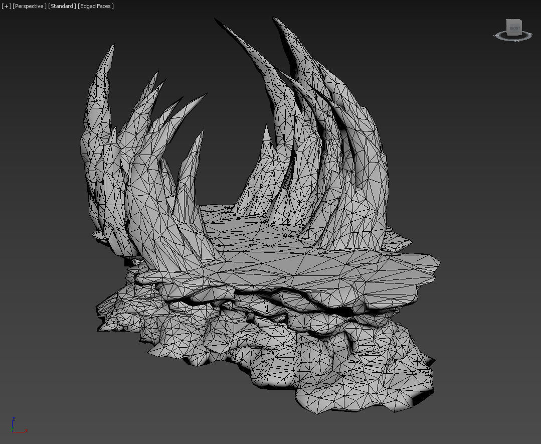 Low poly Sharp Ice Column Low-poly 3D model_25