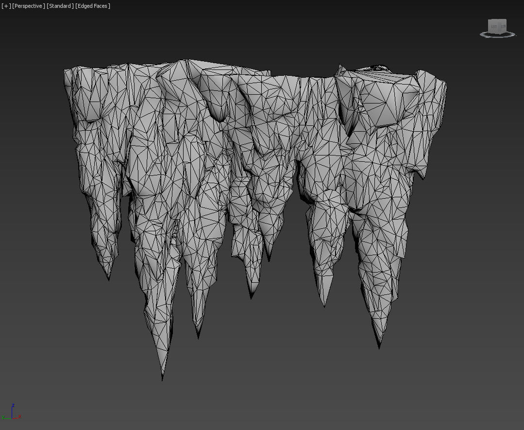 Low poly Sharp Ice Column Low-poly 3D model_57