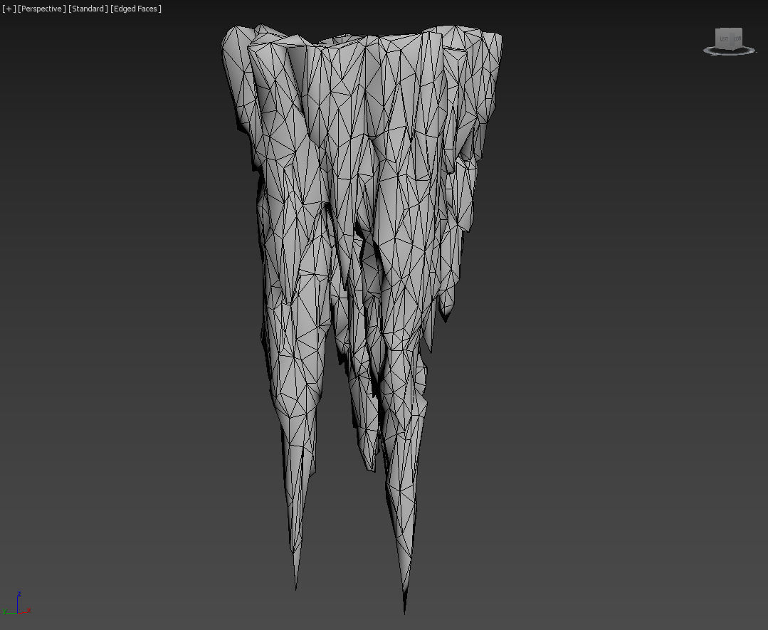 Low poly Sharp Ice Column Low-poly 3D model_53