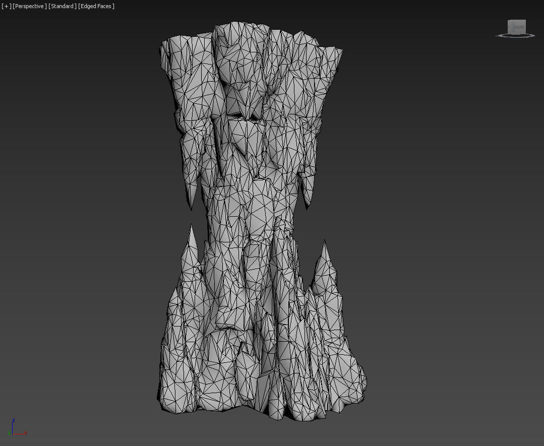 Low poly Sharp Ice Column Low-poly 3D model_13
