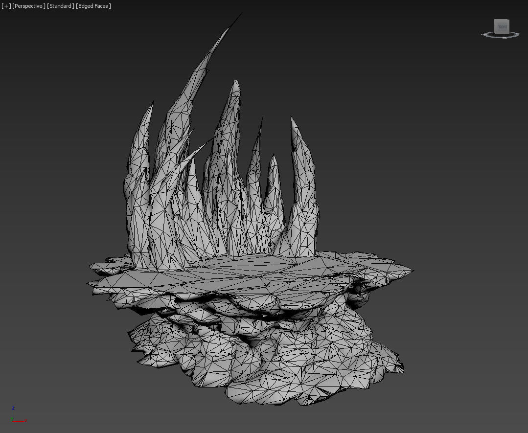 Low poly Sharp Ice Column Low-poly 3D model_21