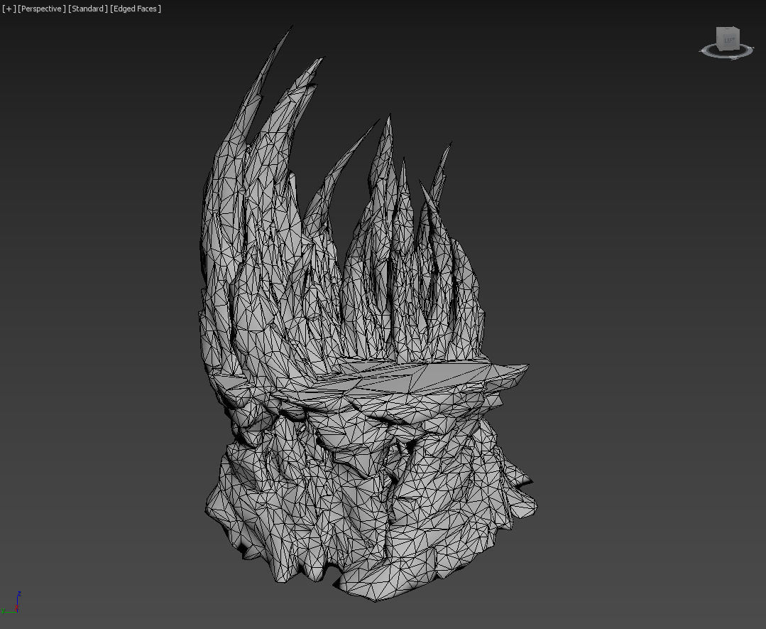 Low poly Sharp Ice Column Low-poly 3D model_29