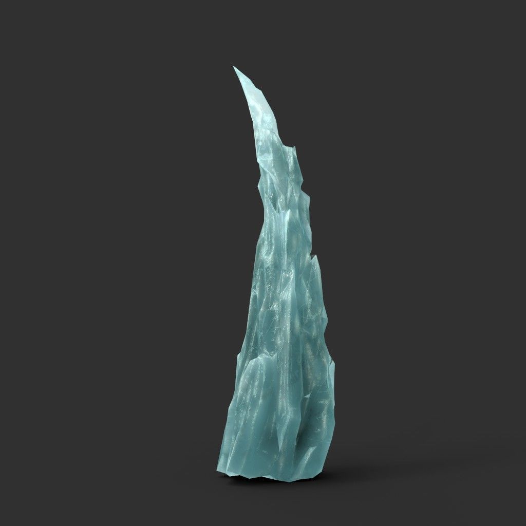 Low poly Sharp Ice Column Low-poly 3D model_59