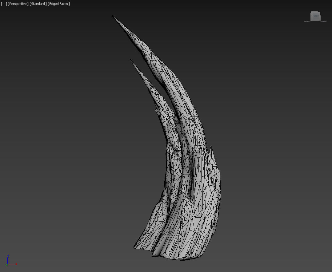 Low poly Sharp Ice Column Low-poly 3D model_5