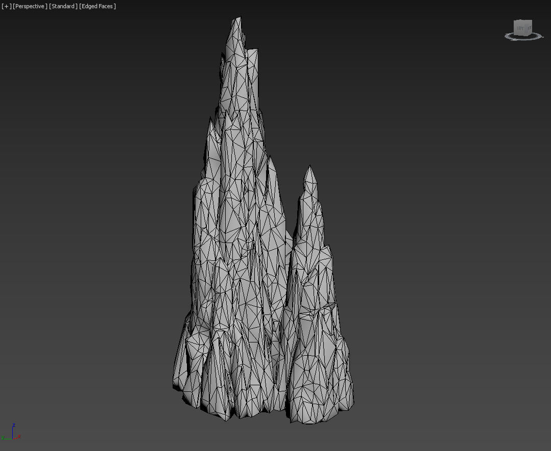 Low poly Sharp Ice Column Low-poly 3D model_33