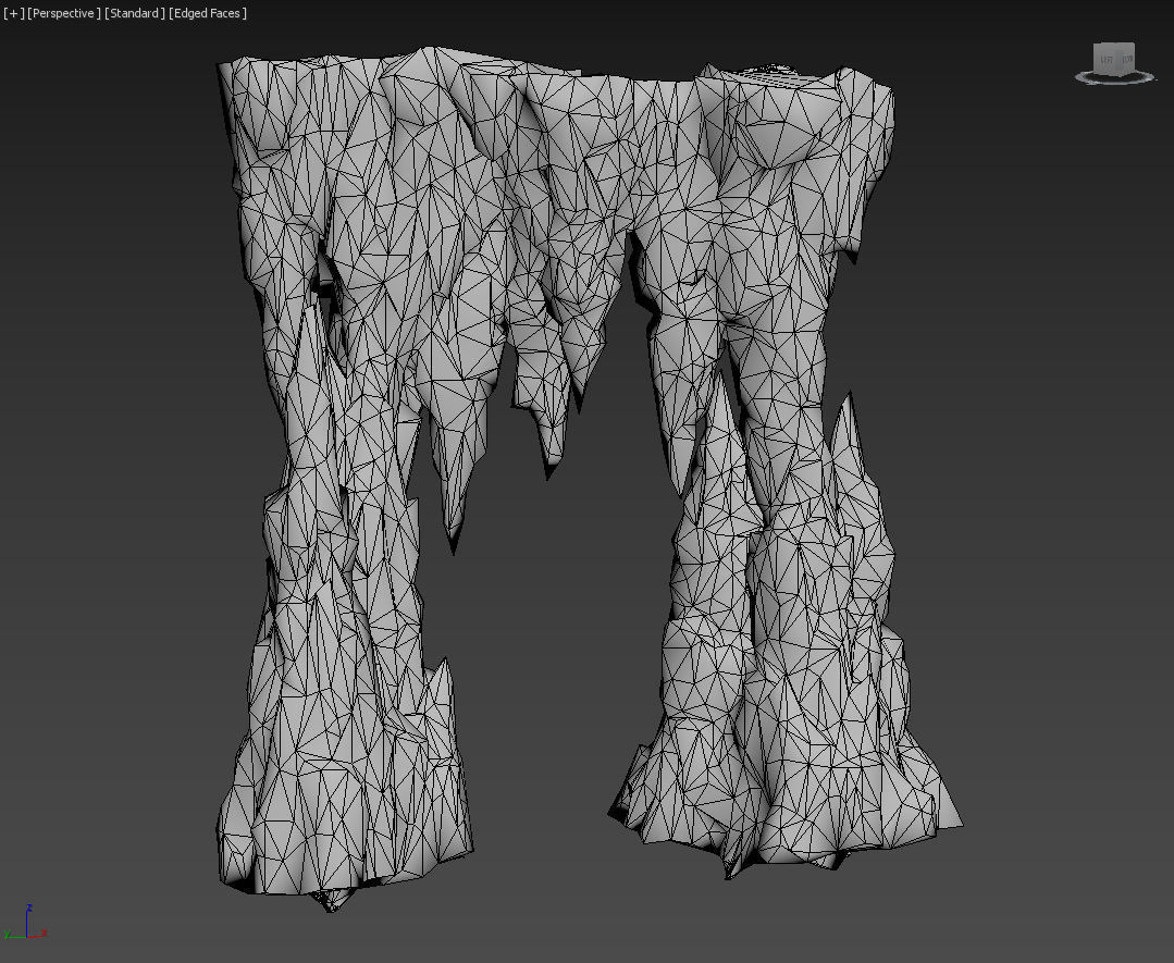 Low poly Sharp Ice Column Low-poly 3D model_41
