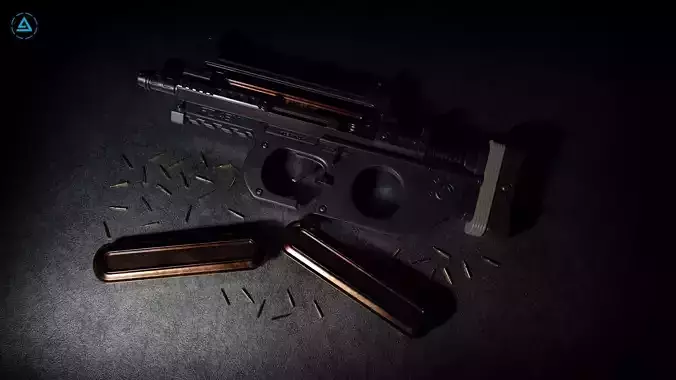 FZ 48X SMG Low-poly 3D model