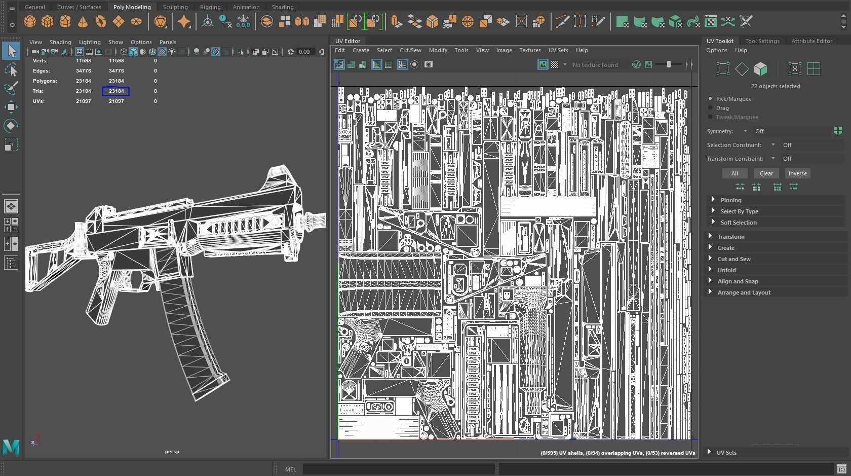 UMP-9 gun Low-poly 3D model_5
