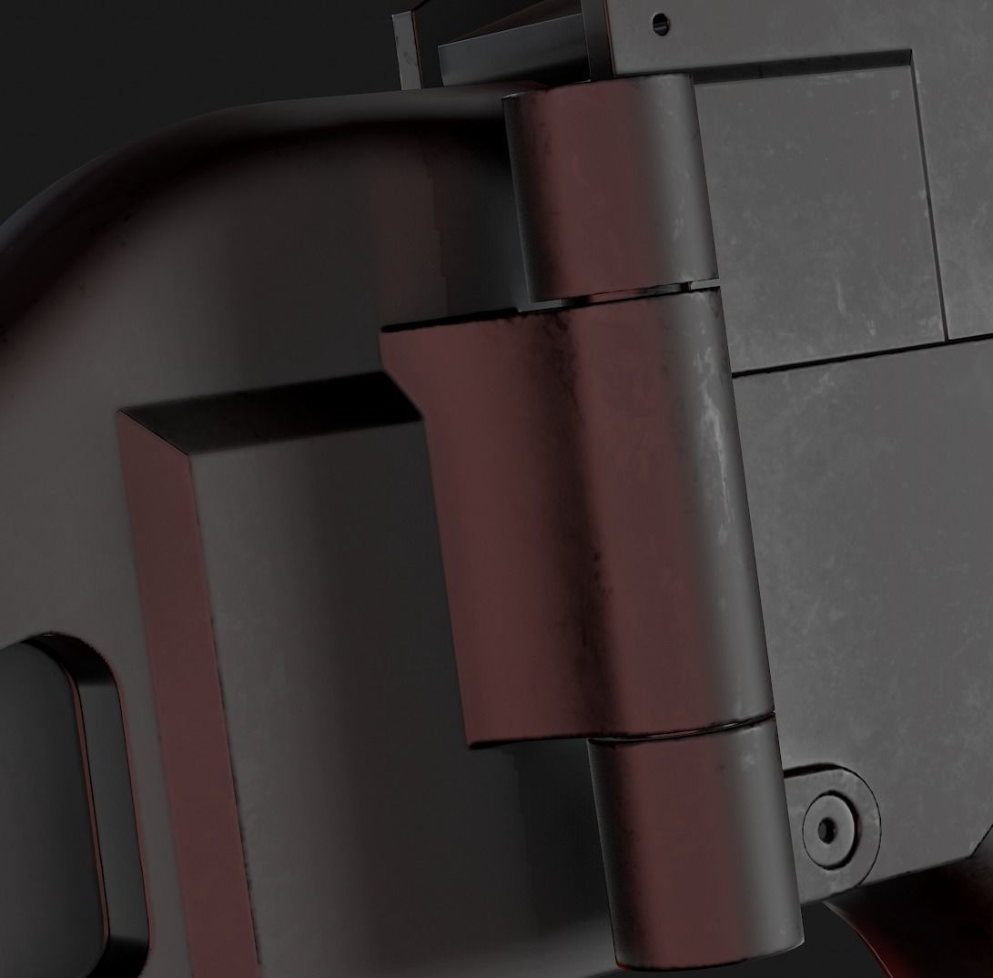 UMP-9 gun Low-poly 3D model_3