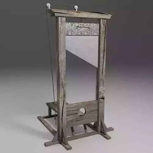 Guillotine old wooden