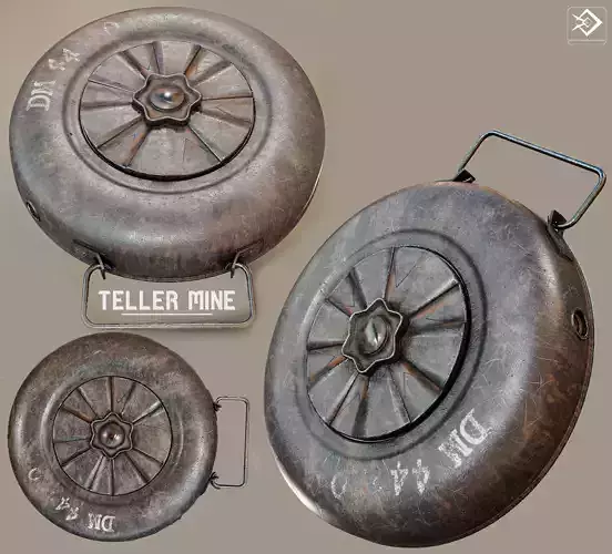teller mine Low-poly 3D model