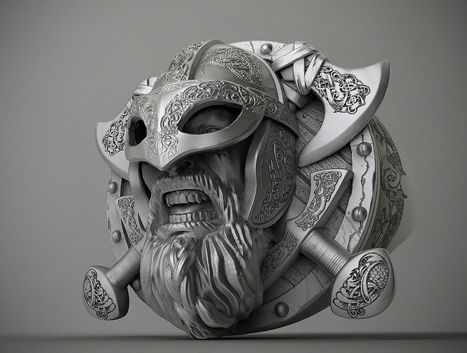 scandinavian ring men 3D print model