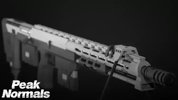 DSR-50 Sniper Rifle Low-poly 3D model