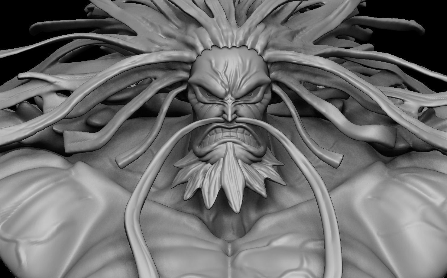 Kaido Bust One piece 3D print model_10