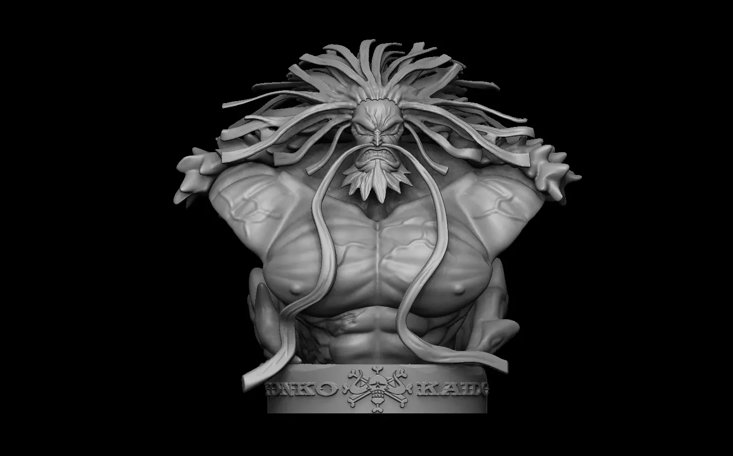 Kaido Bust One piece 3D print model_0
