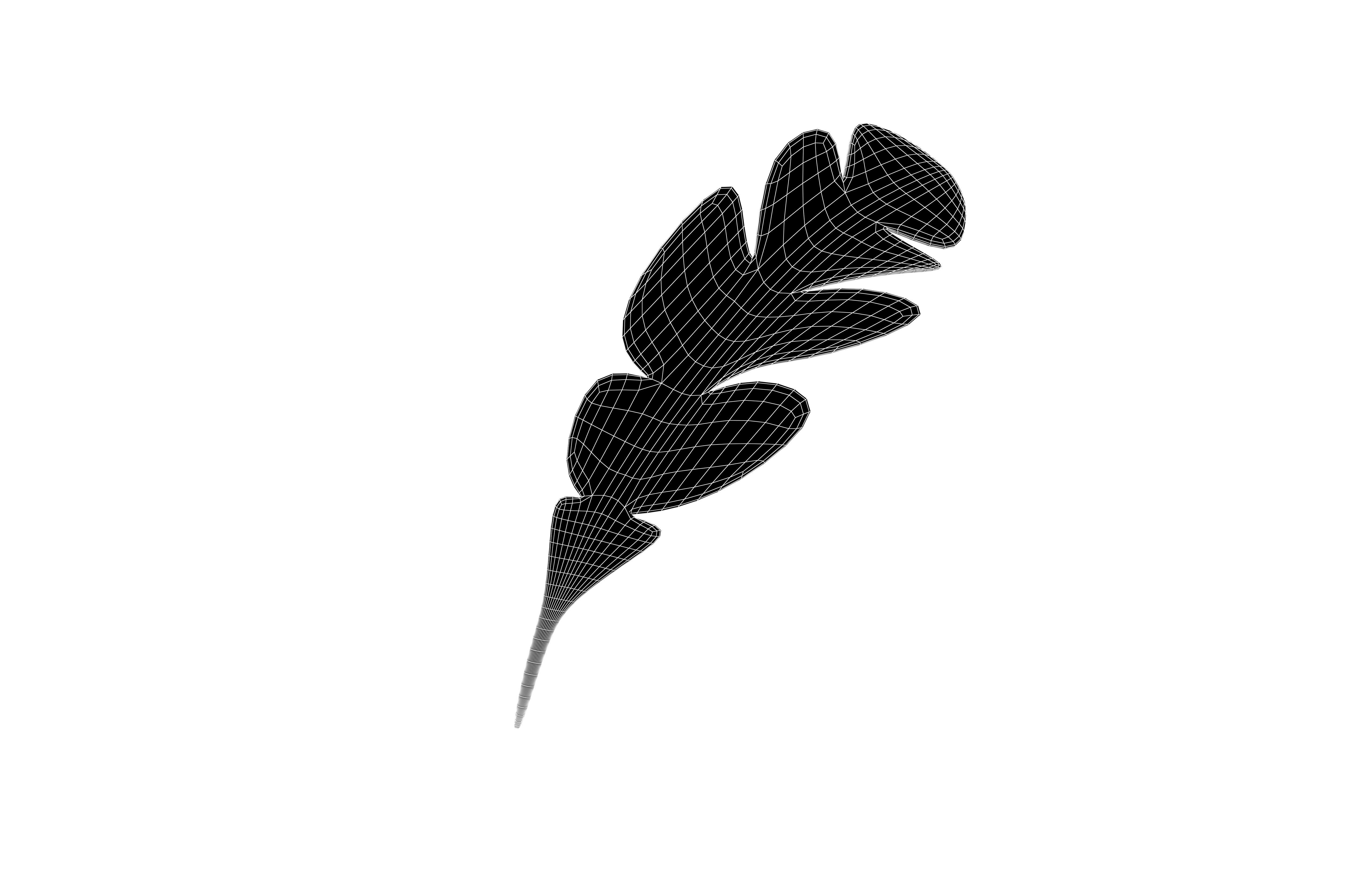 Feather Pen v1 001 Low-poly 3D model_5