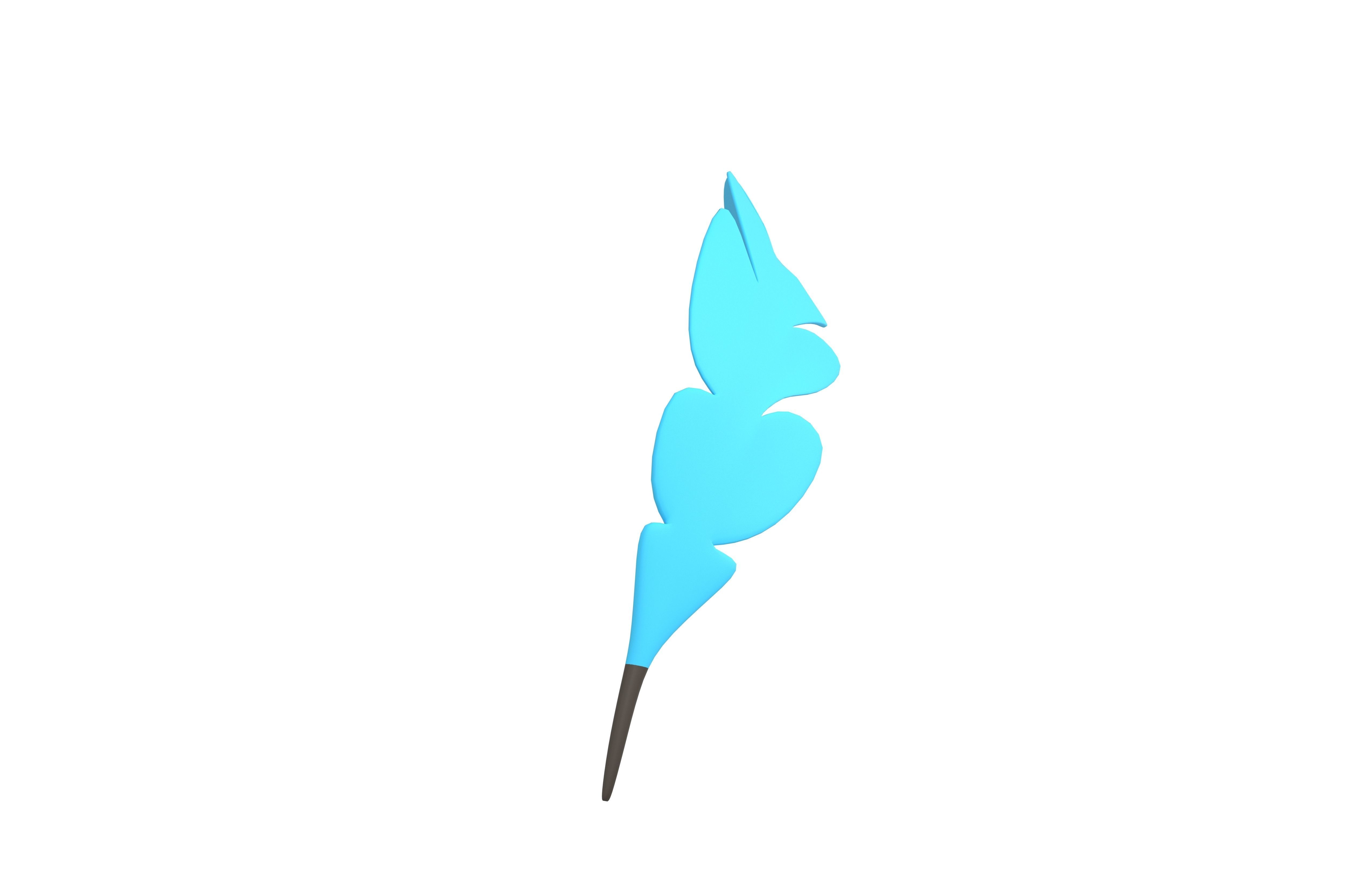 Feather Pen v1 001 Low-poly 3D model_4
