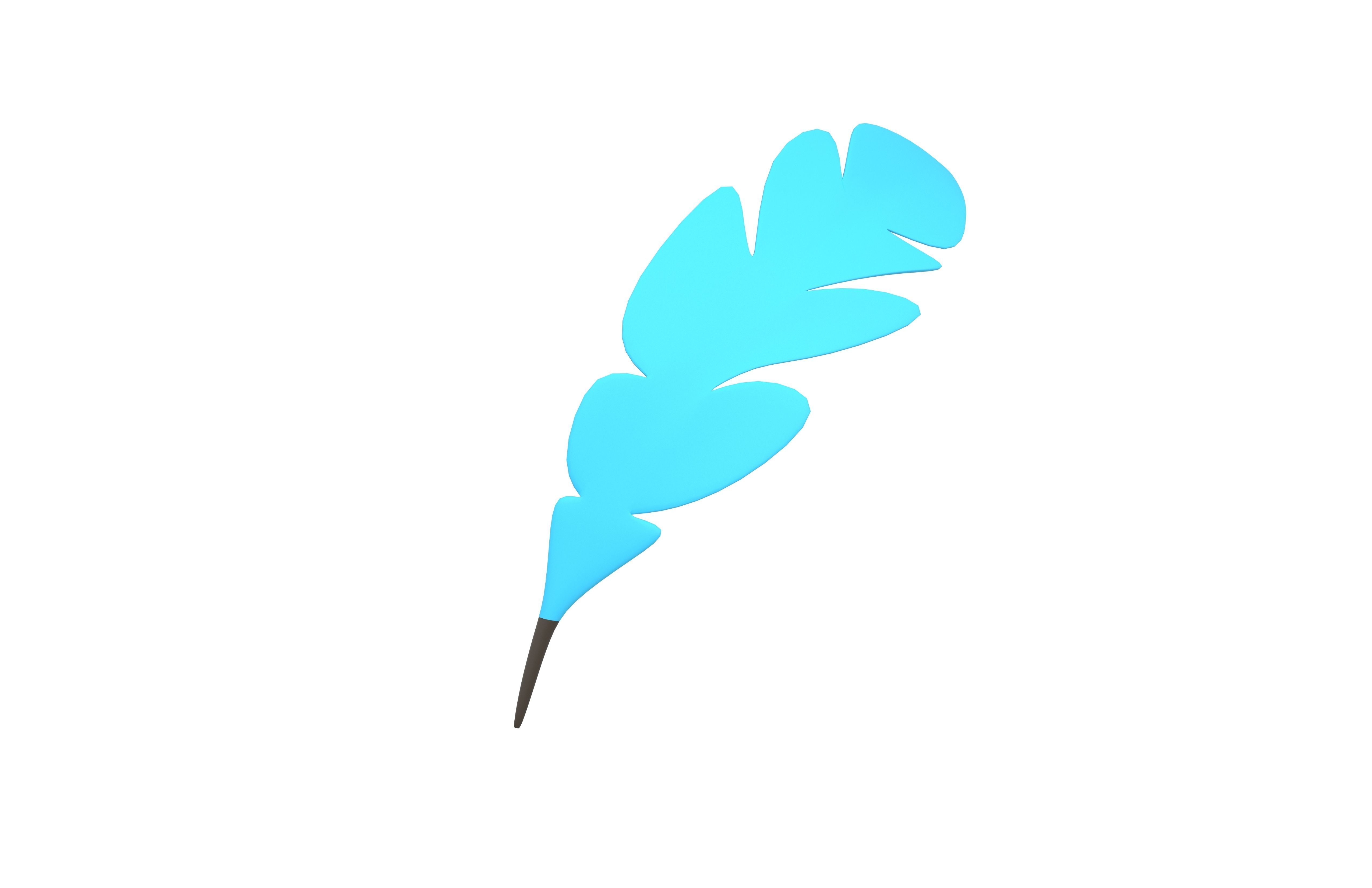 Feather Pen v1 001 Low-poly 3D model_2