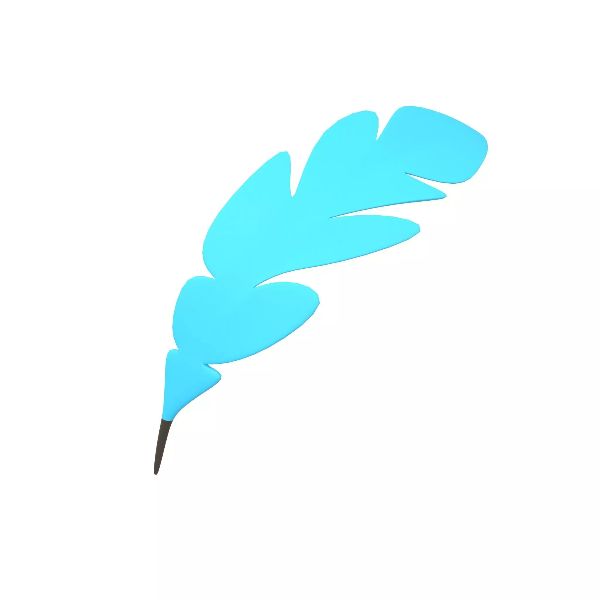 Feather Pen v1 001 Low-poly 3D model_0