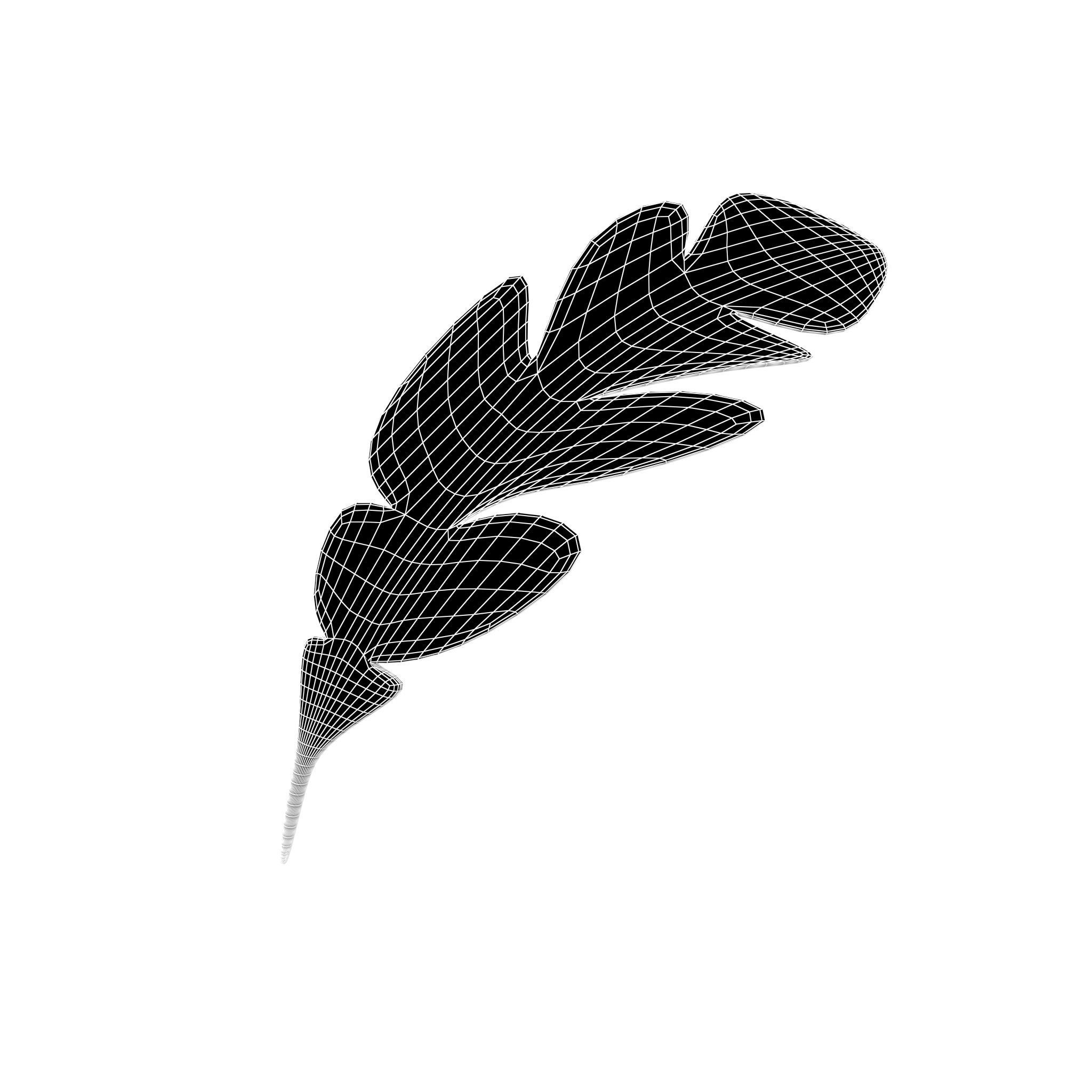Feather Pen v1 002 Low-poly 3D model_7