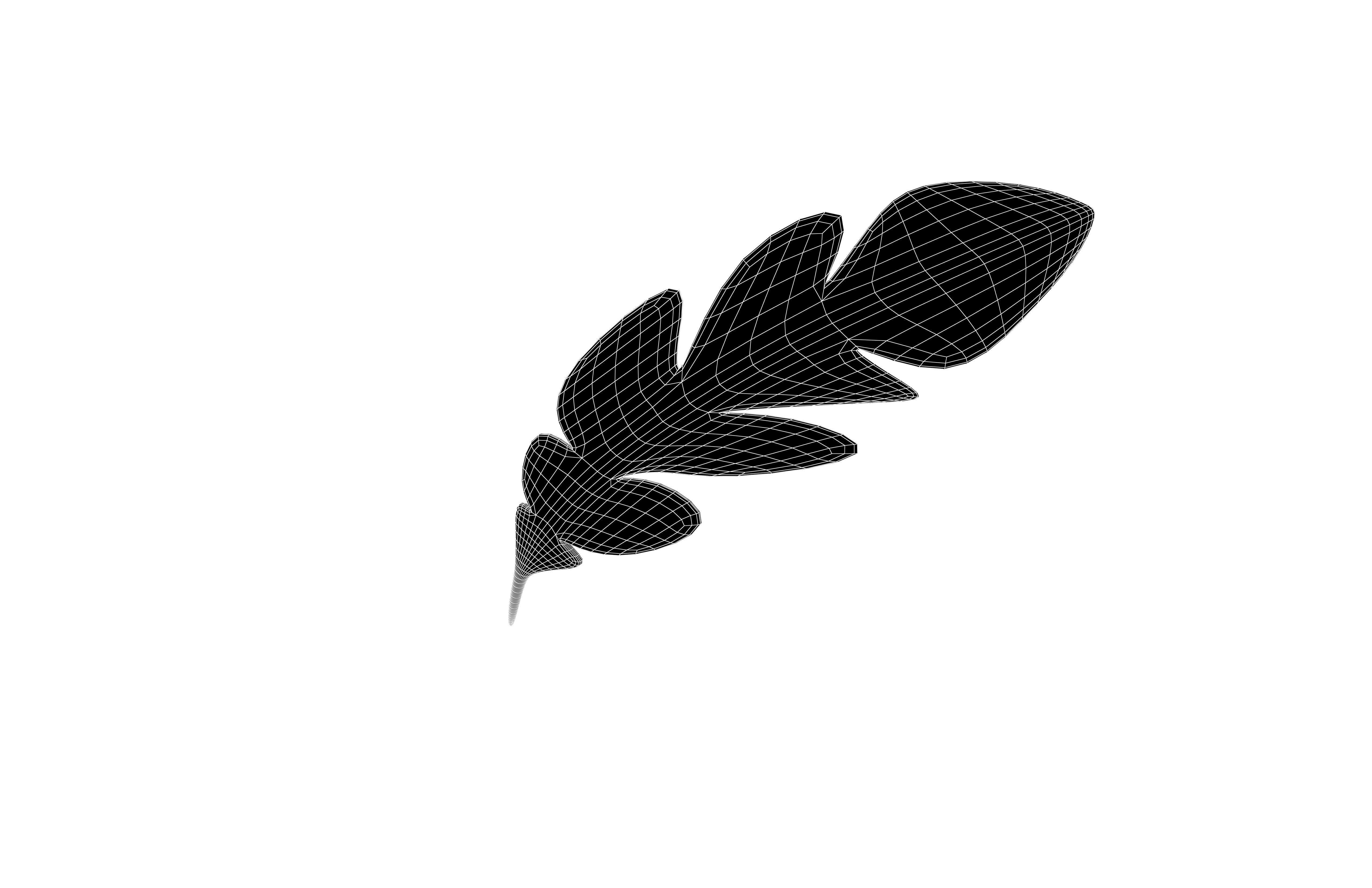 Feather Pen v1 004 Low-poly 3D model_6