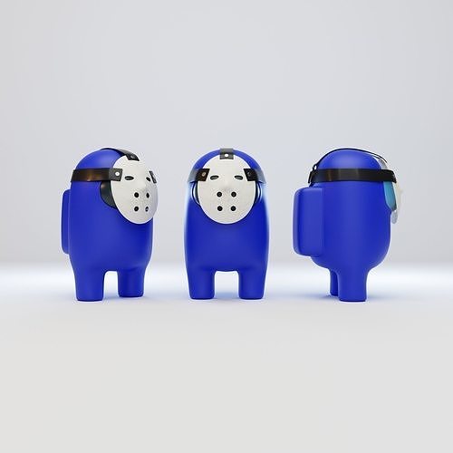 Among Us Hockey Mask Character  3D model