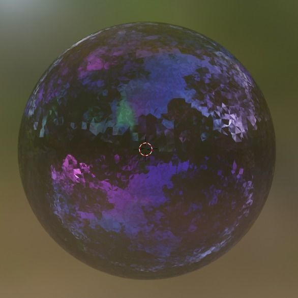 bubbles opal soap bubble Low-poly 3D model_3