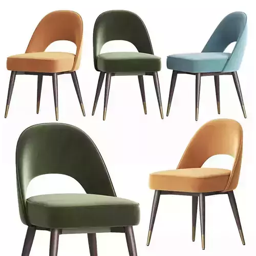 Mid Century Modern Dark Velvet Dining Chair Essential Home