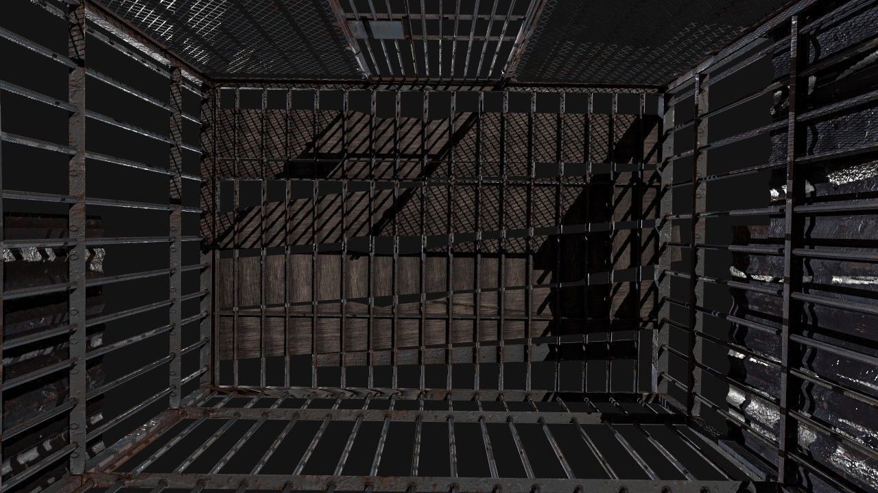 outdoor prison cell Low-poly 3D model_6