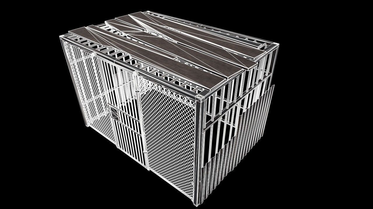 outdoor prison cell Low-poly 3D model_8