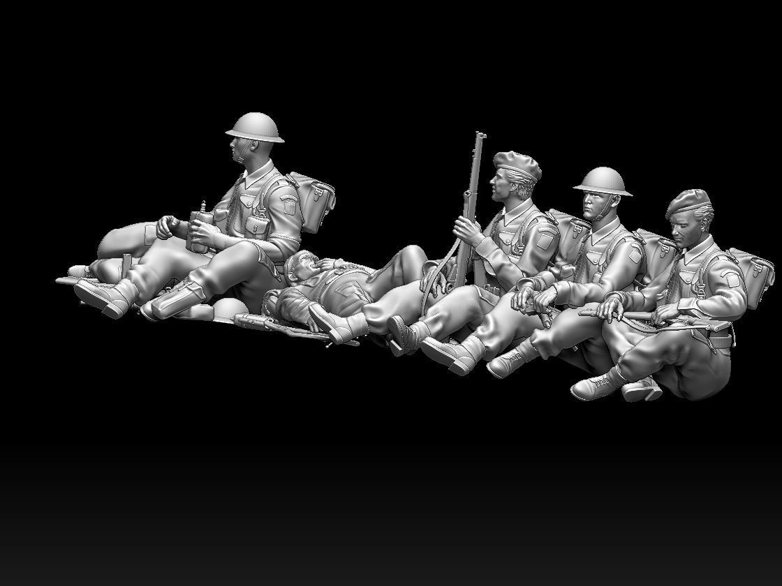 British soldiers ww2 3D print model_82