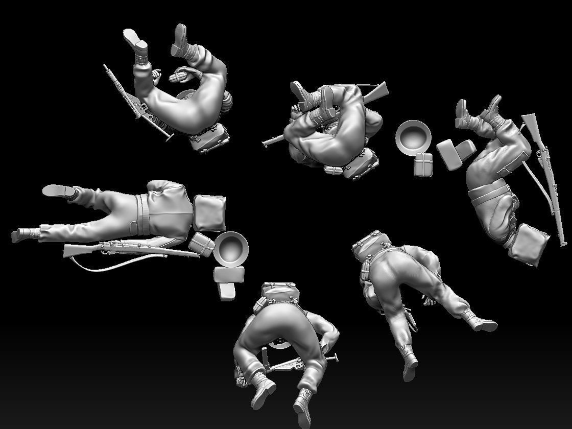 British soldiers ww2 3D print model_62