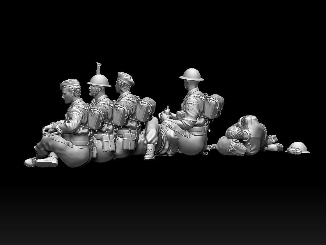British soldiers ww2 3D print model_10