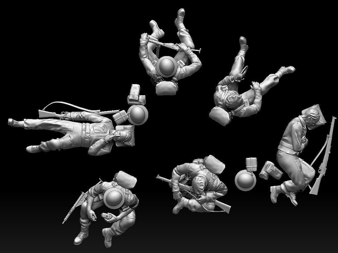 British soldiers ww2 3D print model_63