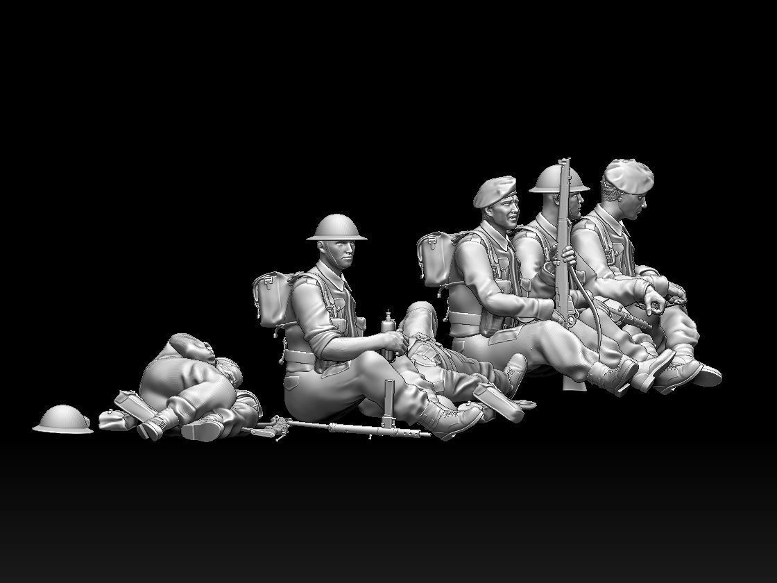 British soldiers ww2 3D print model_77