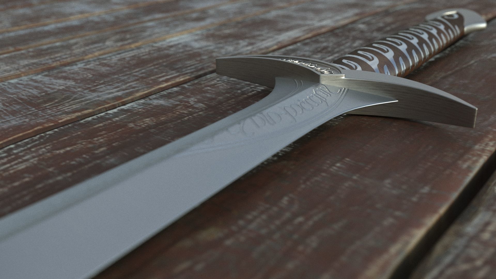 Sting Sword Lord Of The Rings Frodo 3D model_3